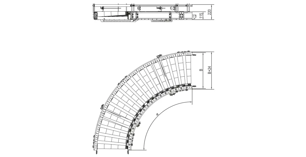 Łuk rolkowy akumulacyjny_szkic