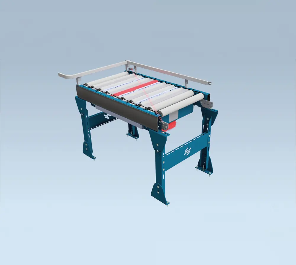 Przenośnik rolkowy z pasowym transferem poprzecznym KW