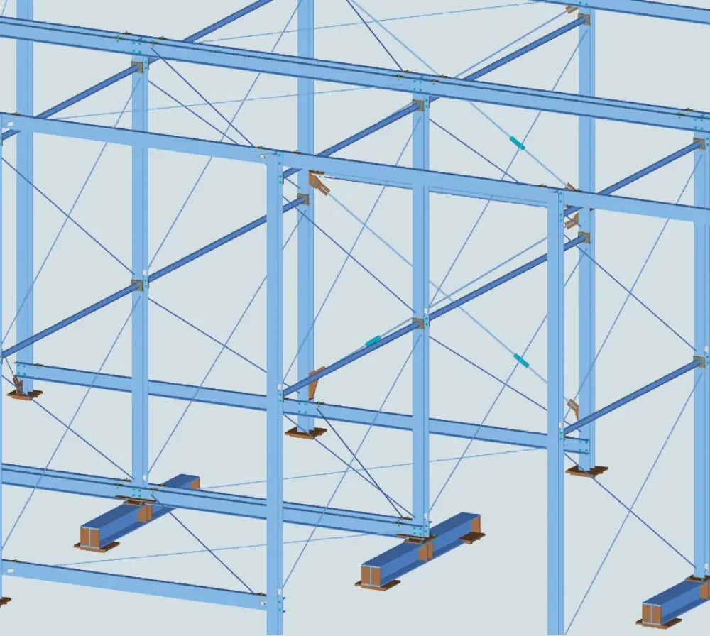 Konstrukcja regałów magazynu wysokiego składowania_2 KW